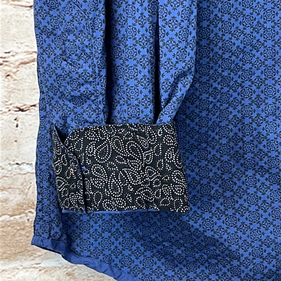 Saks Fifth Avenue Shirt Trim Fit XXL Button Down Dress Shirt - Picture 3 of 4